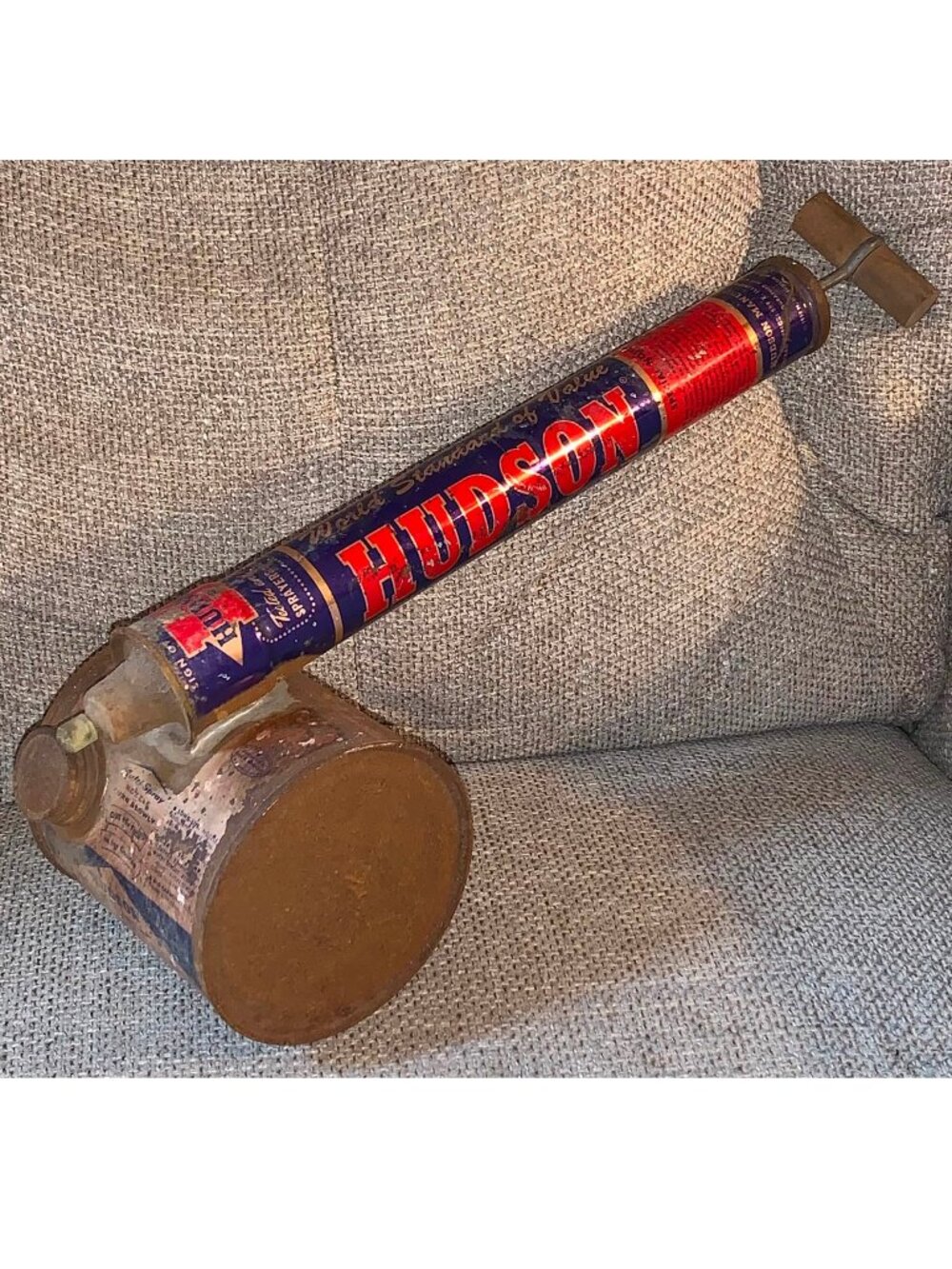 Vintage Hudson Hand Pump Metal Handheld Garden Bug Sprayer